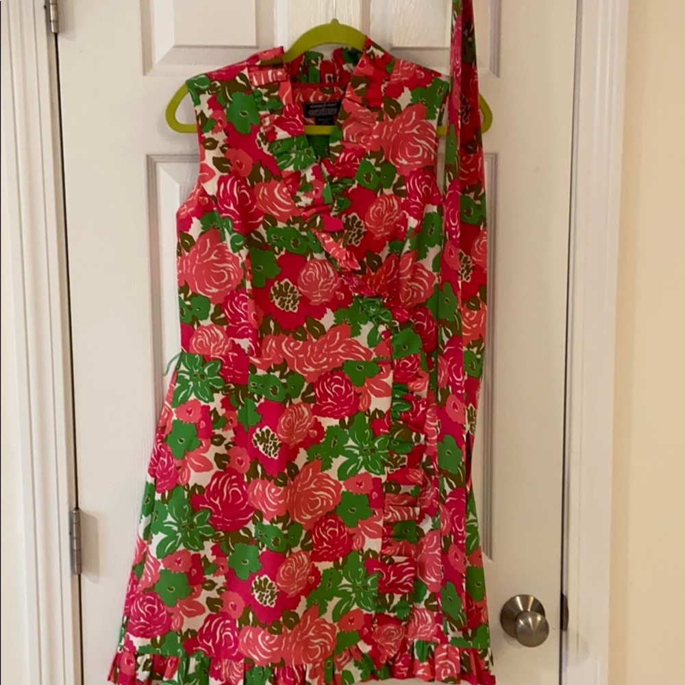 Vineyard Vines Kentucky Derby silk dress size 10